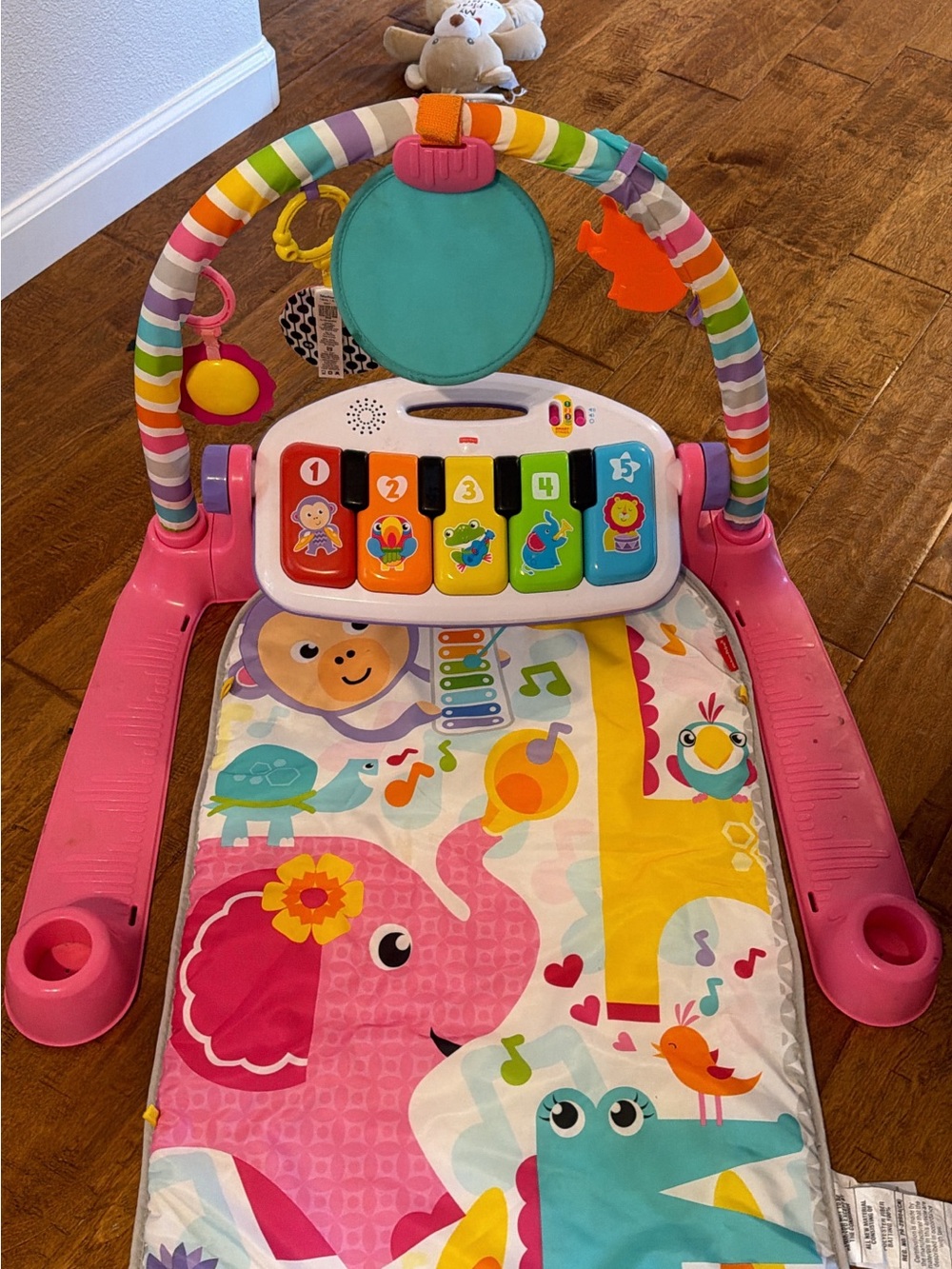 Pink Musical Activity Play Mat with Colorful Keys - Kids Toys